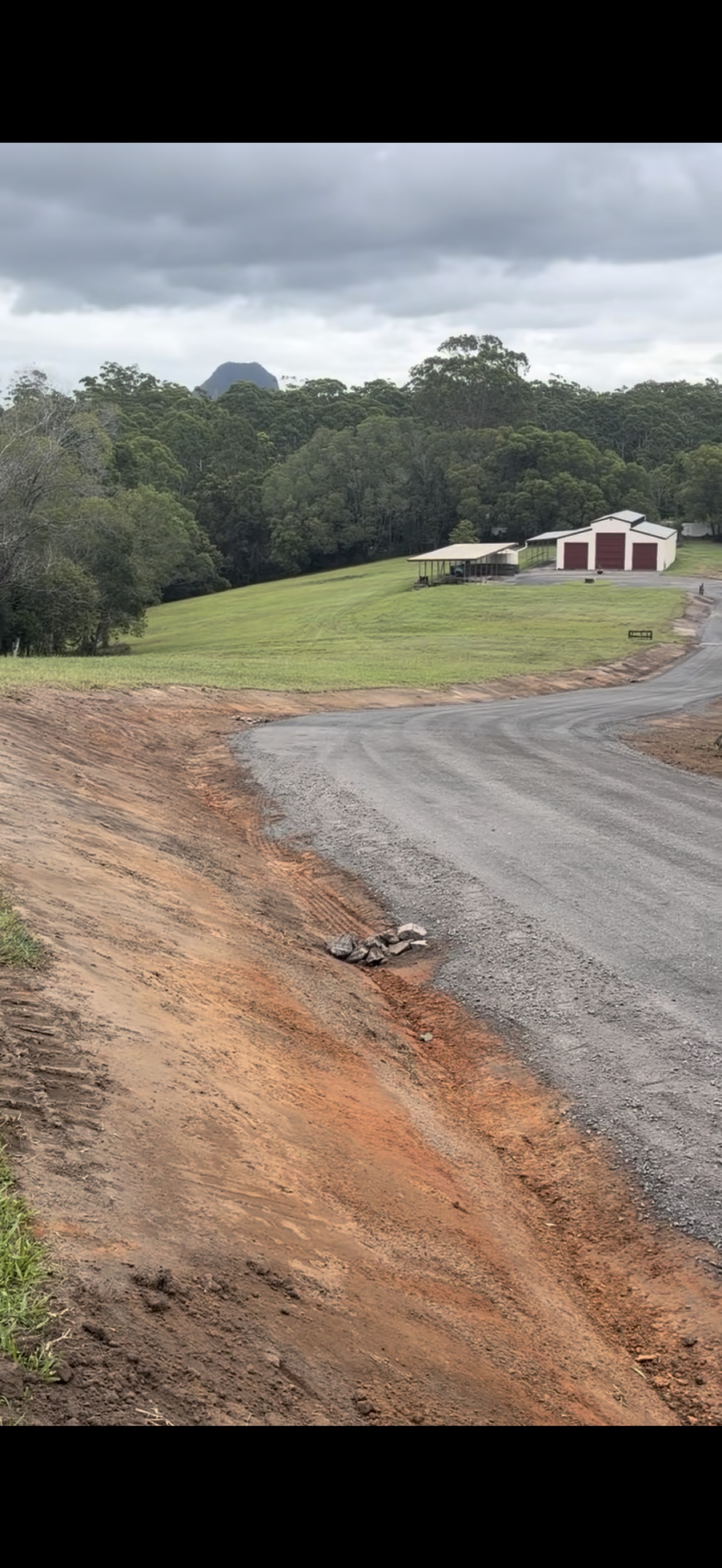 Completed gravel road